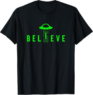 Prezenty dla miłośników kosmitów Mężczyźni Kobiety Dzieci Porwanie przez UFO Wierz T-shirt Unisex Letnie topy streetwear Koszulka męska Camiseta Hombre