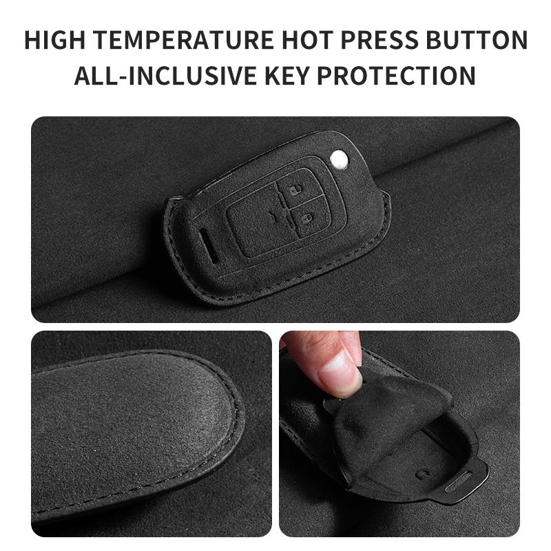 Suede Car Key Case Cover Shell Fob For Buick Encore Envision Gl6 Gl8 Excelle Regal For Chevrolet Cruze Epica Lova Camaro Impala