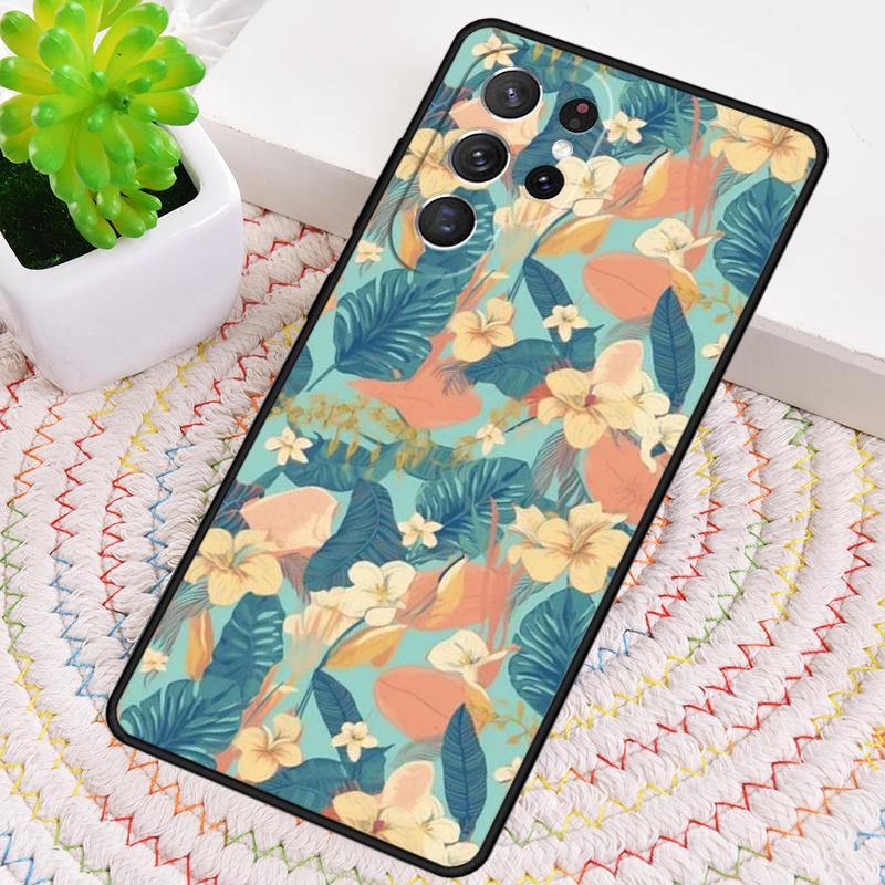 Tropical Flowers TPU Phone Case For Samsung Galaxy Note 10 Pro S26 S25 S24 S23 S22 Ultra Plus S21 FE S20 Shockproof Cover