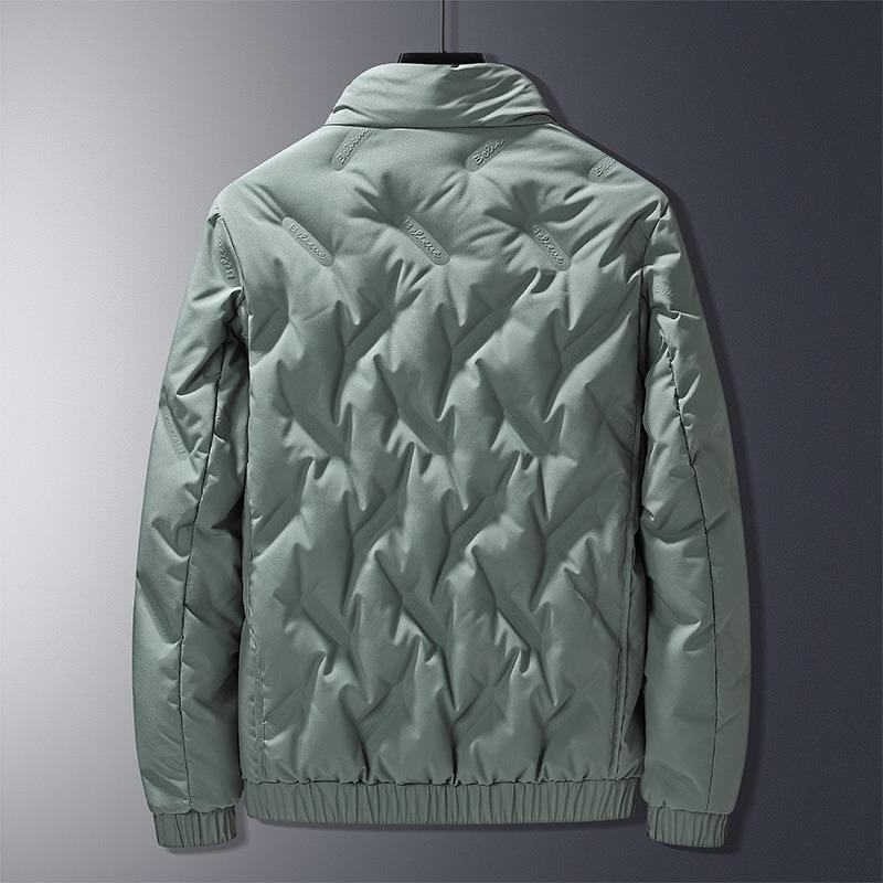 Herren Daunenjacke Winter Freizeit Stehkragen Verdickt Warm Winterkleidung Große Größe Weiße Entendaunenjacke Herren