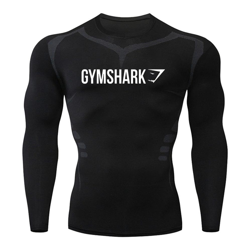 GYMSHARK Men's Quick Dry Long Sleeve Compression Training Shirt
