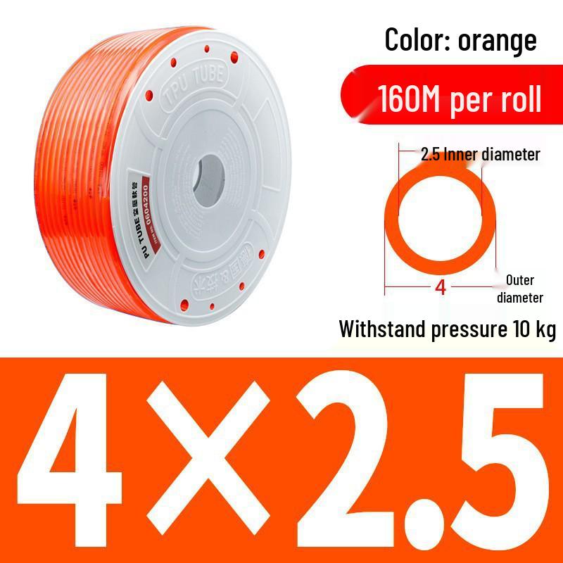 Pressure-Resistant Explosion-Proof PU Air Hose - Flexible, High-Pressure Air Pump Compressor Hose, Transparent Pneumatic, 6MM/12MM.