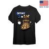 Men’s Doctor Who Dalek Graphic T-Shirt - "Caffeinate!" Funny Black Cotton Short