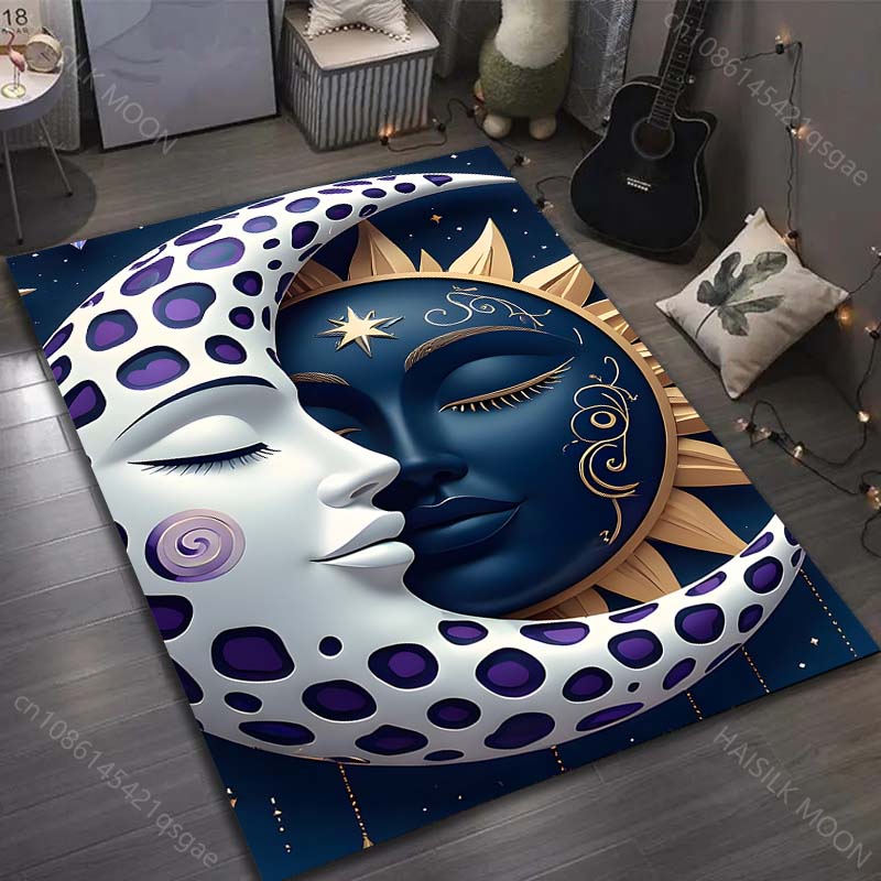 

Multiple sizes Moon and sun pattern Carpet for Living Room Bedroom Sofa Home Decor Rus Non-slip Floor Mat Luxury Gift 40cm x 60cm