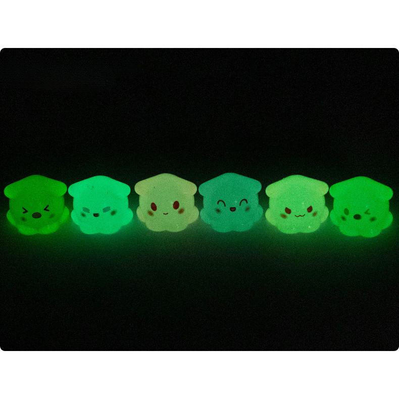 10Pcs Mini Luminous Octopus Animal Miniatures Diy Resin Ornament Fairy Garden Decoration Moss Terrarium Micro Landscape