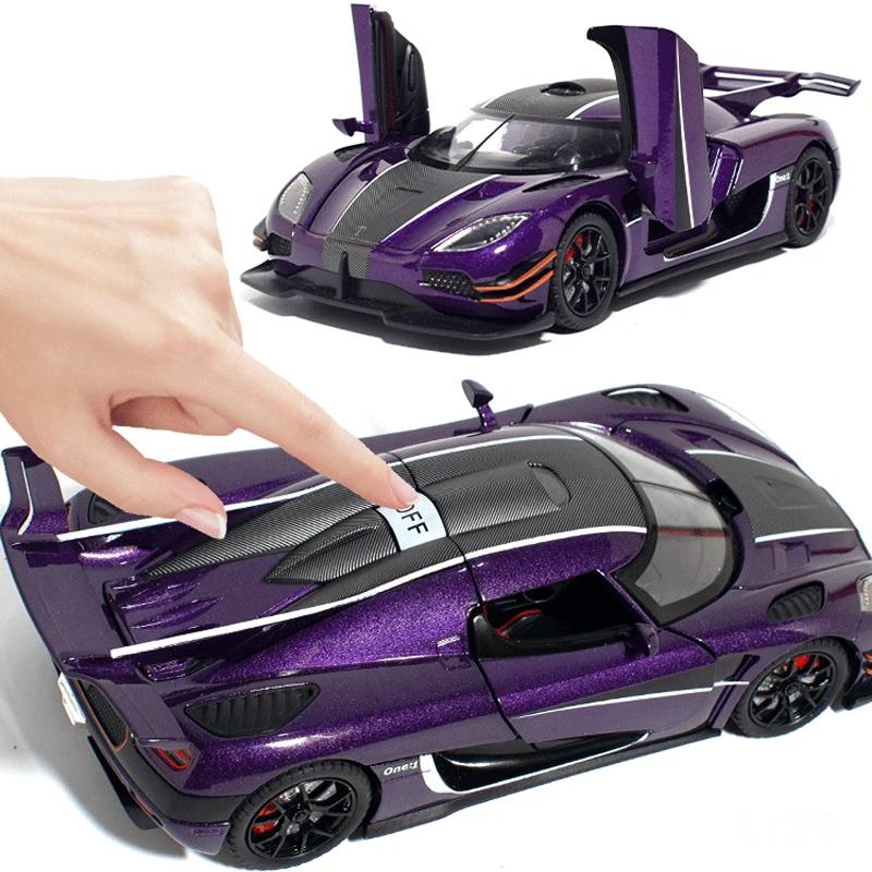 Diecast 1:24 One1 Sport Car Model Imitation Alloy Casting Metal Children's Toy Vehicles Collective Home Decor Gifts