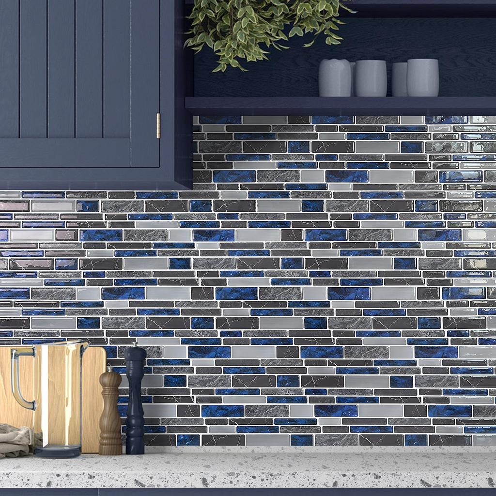 3D Waterproof Kitchen & Bathroom Mosaic Tile Stickers - Oil-Proof & Easy Install