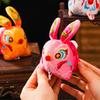 Handmade Fabric Rabbit Lamp Making Supplies Traditional Style Design With Glowing LED For Party Decoration