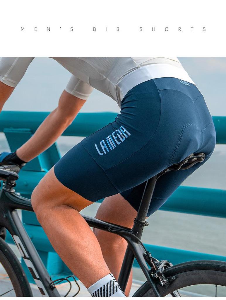 Lampaida Men's Summer Cycling Bib Shorts - Shock-Absorbing, Professional Mountain Bike Pants