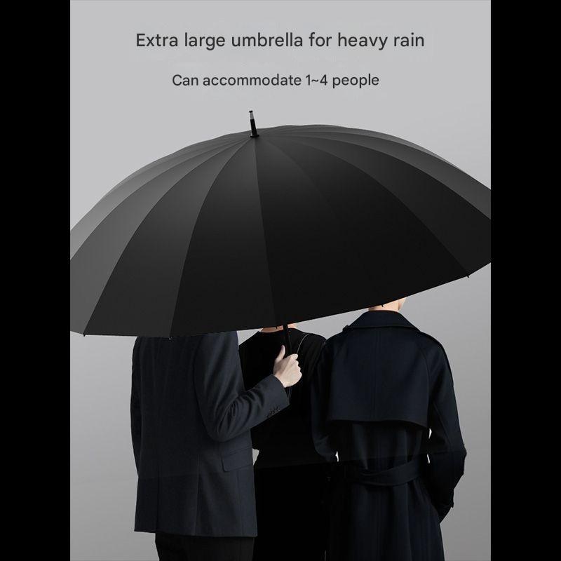 16 Bone High-end Automatic Reinforcement Thickening Strong Wind-resistant Sunny And Rainy Dual-use Long Handle Business Umbrella