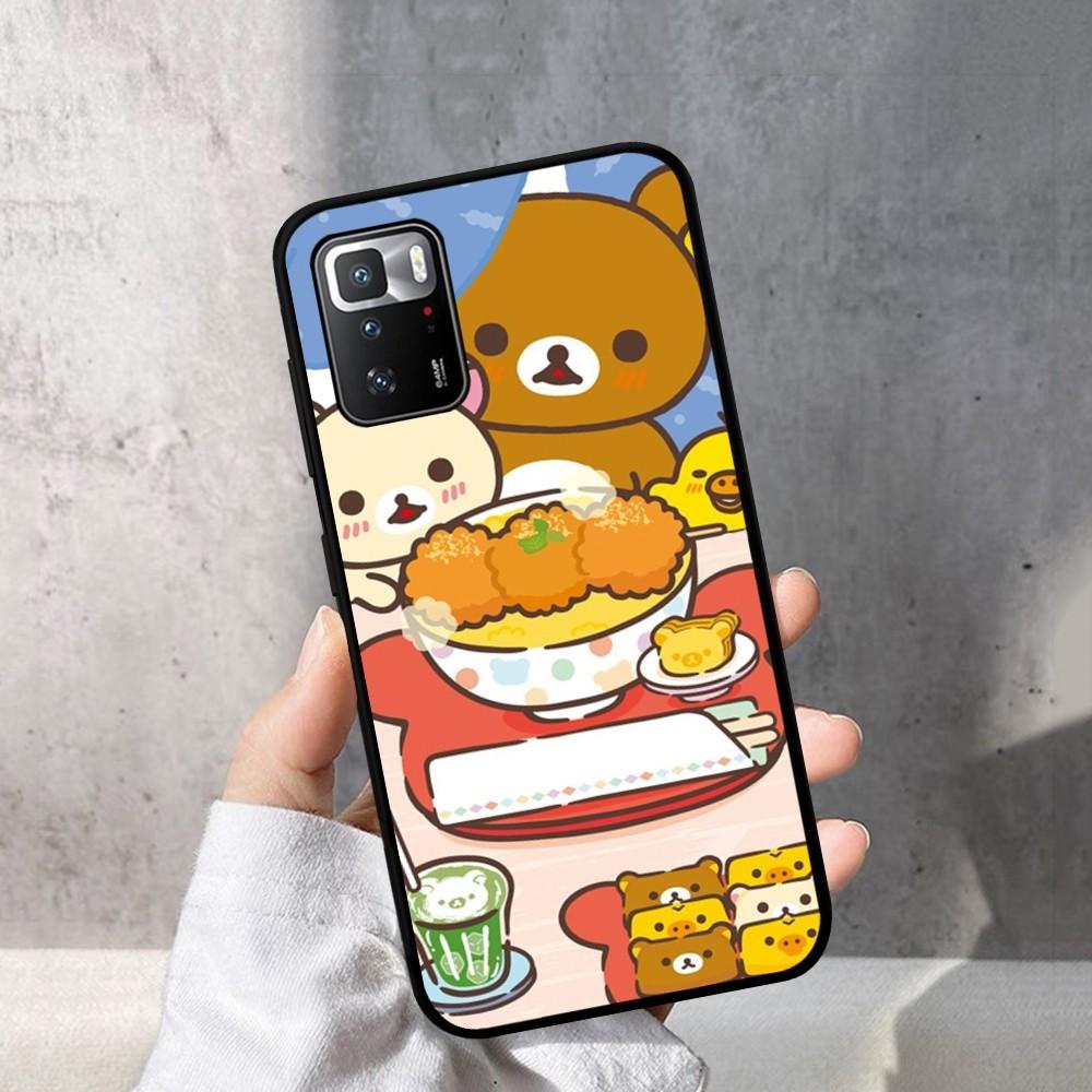 Cute Rilakkuma Phone Case For Redmi Note 4 X 5 A 6 7 8 T 9 9S 10 11 11S 11Epro Poco M3 Pro