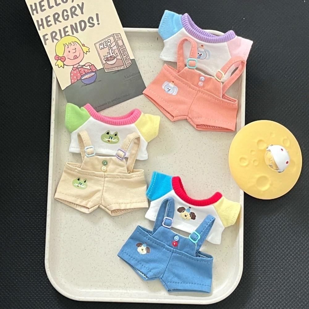 1 set Cartoon Pattern 20cm Cotton Doll's Clothes Outfit 10cm Doll Clothes  Children's Gift