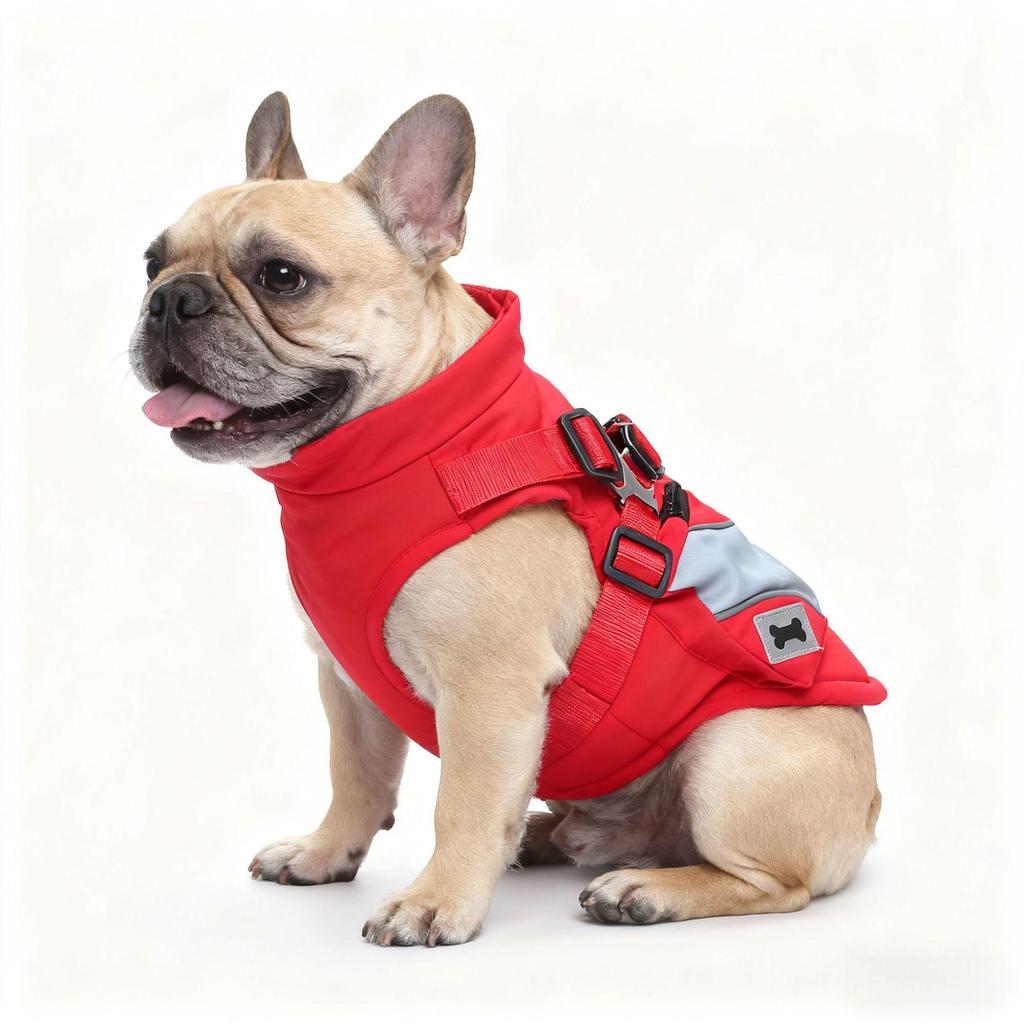 Gilet chaud original transfrontalier en coton pour petits et moyens chiens et chats - Vêtements Automne/Hiver pour Bouledogue Français Teddy