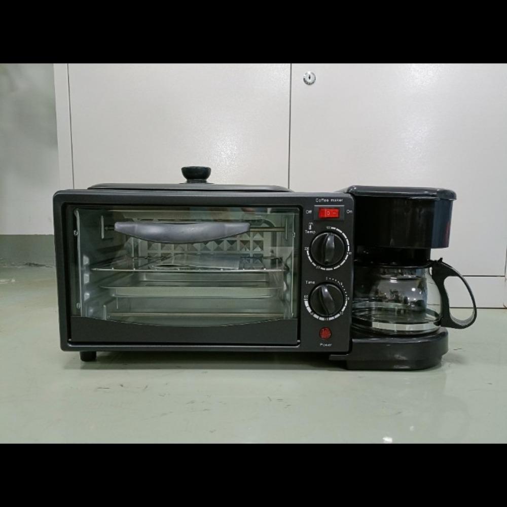 3-in-1 Frühstücksmaschine Haushalt Multifunktionaler Toasterofen Kaffeemaschine Brotmaschine