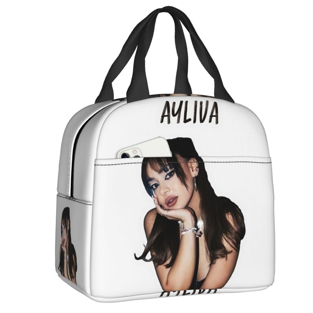 Custom German Singer Ayliva Insulated Lunch Bag for School Office Waterproof Thermal Cooler Bento Box Women Kids