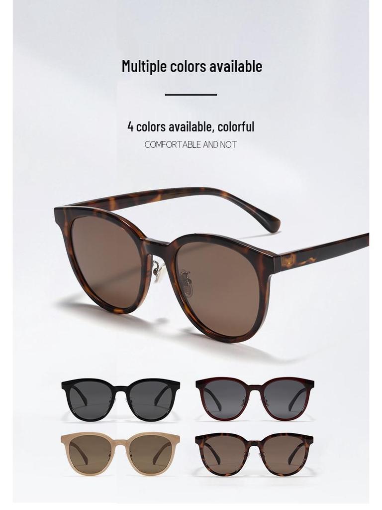 2435 New Style TR90 Silicone Nose Pads Korean UV Protection Women’s Polarized Retro Sunglasses