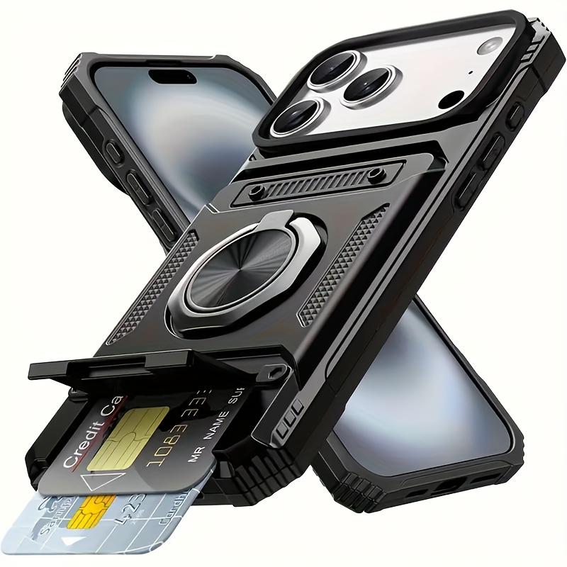 Case for For Iphone 17 16 1 14 Plus 13 12 Pro Max 11 Magnetic Rotated Ring Kickstand Heavy Duty Drop Protection Wallet Cover