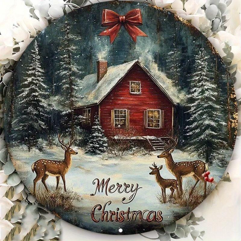 2D Flat Hanging Decorative Metal Sign Hand Painted Art