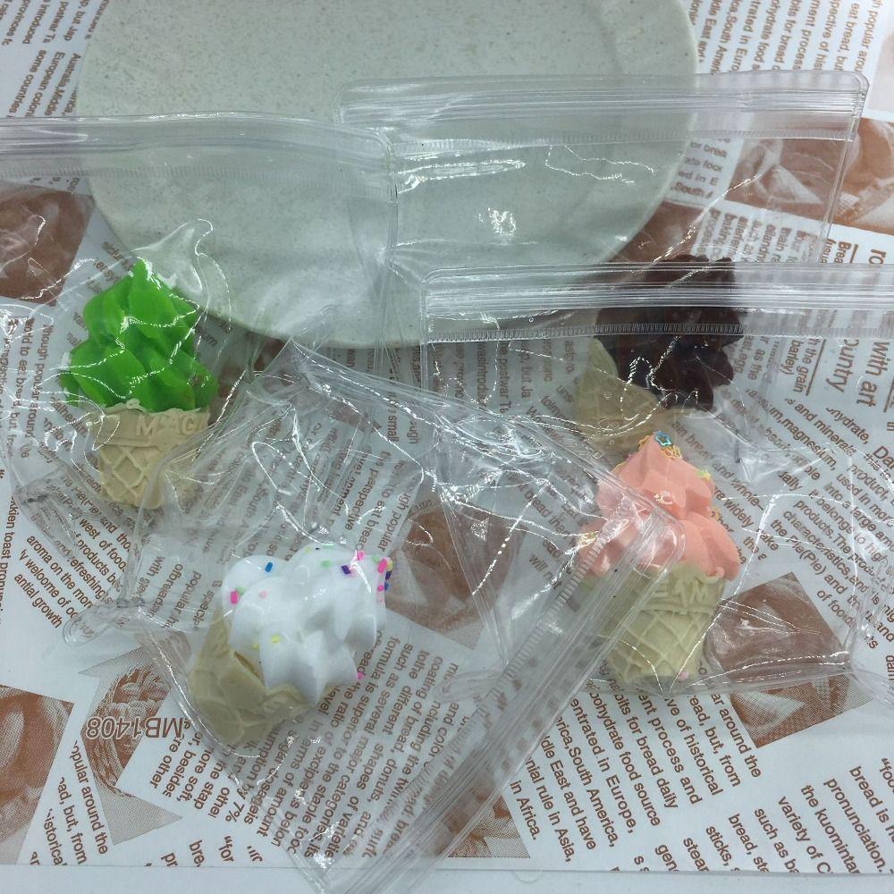 Realistic Ice Cream Cone Squeeze Toy Super Soft Simulation Food Squeeze Bag  Food Play