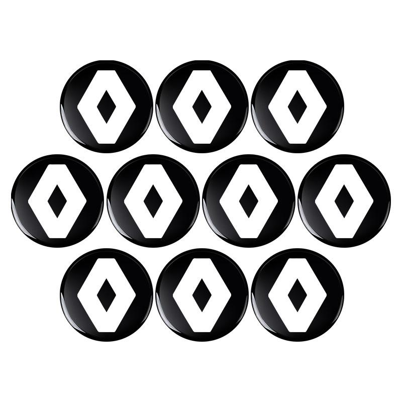 Nye 14mm Bilnøkkel Emblemklistremerker Auto Kontroll Nøkkel Logo Tilbehør For Renault Dacia Merker Koleos Clio Laguna 2 Megane 2 3 Duster Logan Captur