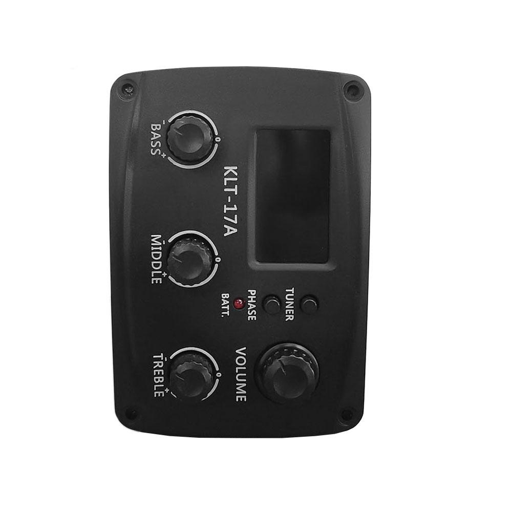 Acoustic Guitar Pickup Folk Classical Guitar Pickup LCD Display with 4-band EQ for Folk Guitar