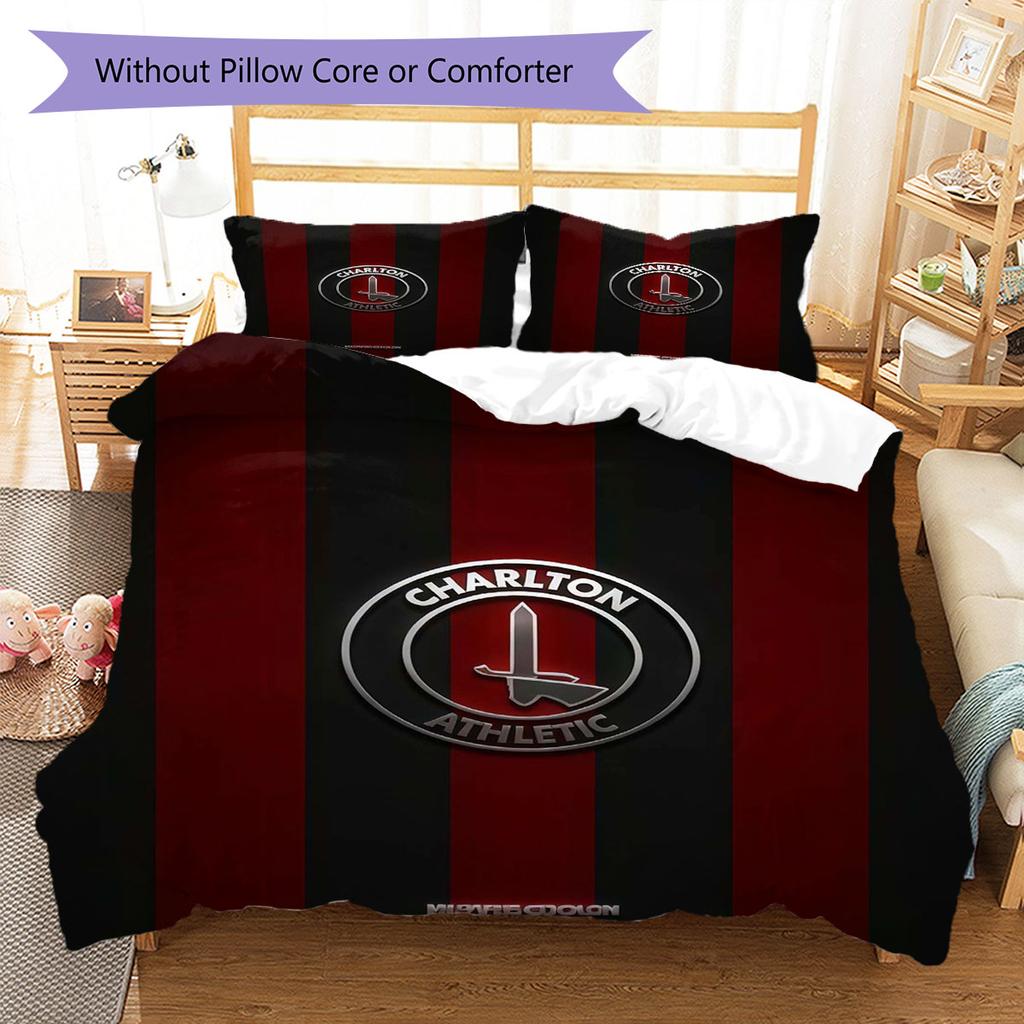 Poster Charlton Set Biancheria da Letto Trapunta Copripiumino Federa Decorazione per la Casa Regalo di Compleanno (1 * copripiumino + 2 * federa, senza nucleo)