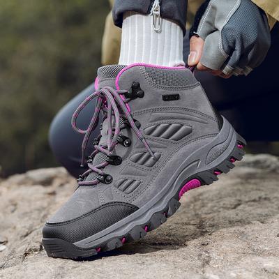 Brand Womens Hiking Boots Outdoor Breathable Trekking Boots Non Slip Ankle Boots Comfortable Mountain Climbing Walking Sneakers