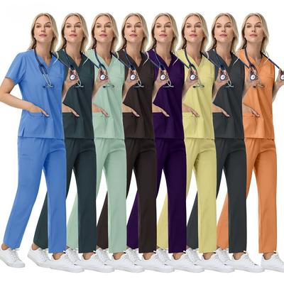 Weiche Polyester Krankenhaus Arzt Kittel Krankenschwester Zubehör Krankenpflegeartikel Zahnärztin Kittel Haustiergeschäft Tierarzt Uniform