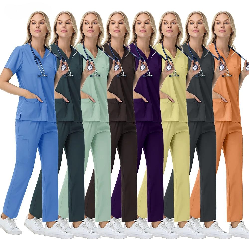 Soft Polyester Hospital Doctor Scrubs Nurses Accessories Nursing Articles Dental Scrub Pet Store Veterinary Uniform