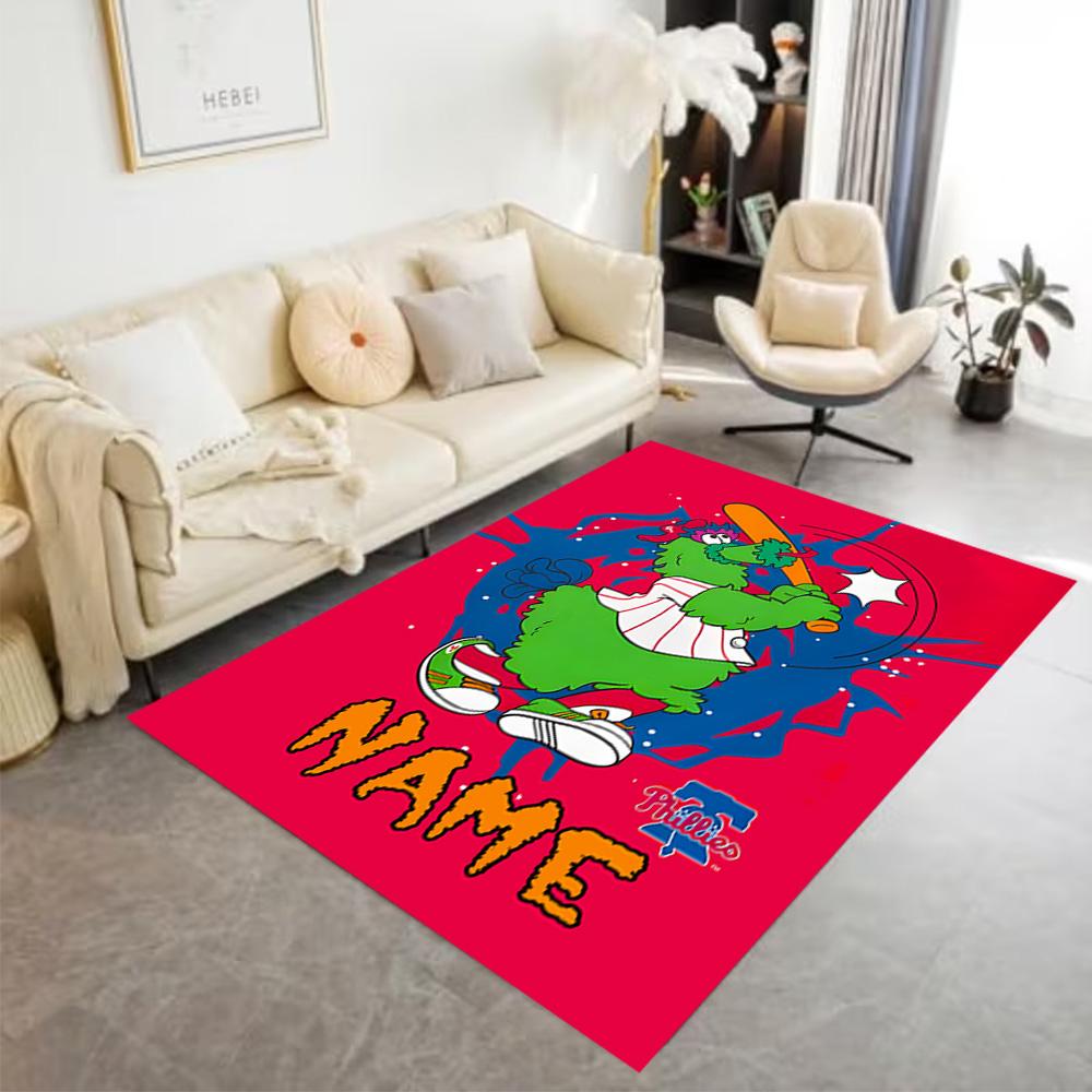Baseball Print Personalized Text Floor Mat Perfect for Outdoor Playrooms Kitchen Living Rooms Antislip Carpet Office home decor Wedding Party Gift
