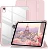 For iPad A16 Case 11th Generation 11inch , iPad 10th 10.9inch Transparent Back Cover Shell Tri-fold Stand with Pen Hold