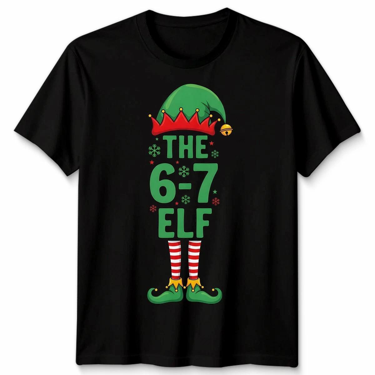 The 6-7 Elf Christmas Holiday Men Women Graphic Tee M