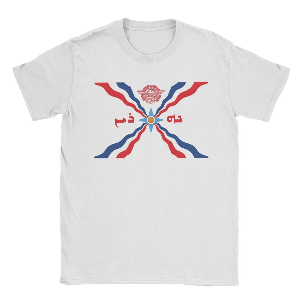Assyrian Flag Cotton T Shirt For Couple Summer Vintage T Shirts O Neck Fashion Tee Shirt Oversized Dropshipping Tops