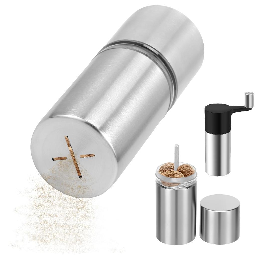 Stainless Steel Nutmeg Grinder Mill Manual Spice Grinder Nut And Hard Spice Manual Grinding Machine Crushers Kitchen Accessories