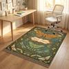 Butterflies Birds Night Theme Soft Crystal Velvet Rug Custom Name & Text Print Non Slip Floor Rug for Bedroom Living Room
