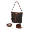Daks Brown Dd Logo Leather Shoulder Bag Dcba6f861w3