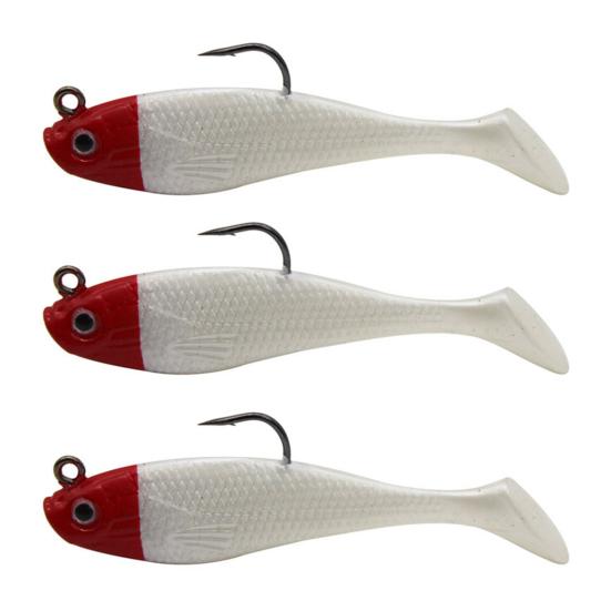 1/3/5 szt. 8 cm/9,25 g Miękka Przynęta Wędkarska z Haczykiem Świecąca w Ciemności PVC Bioniczna Sztuczna Przynęta Pływająca Akcesoria Wędkarskie na Pstrąga i Okonia do Wody Słodkiej i Słonej