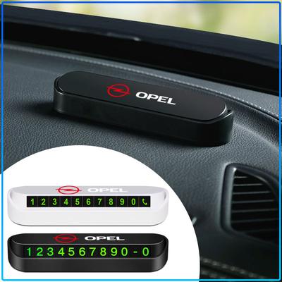 1Pcs Car Temporary Parking Card Phone Number Card Plate Emblem For Astra H G J Insignia Mokka Zafira Corsa Vectra B C D
