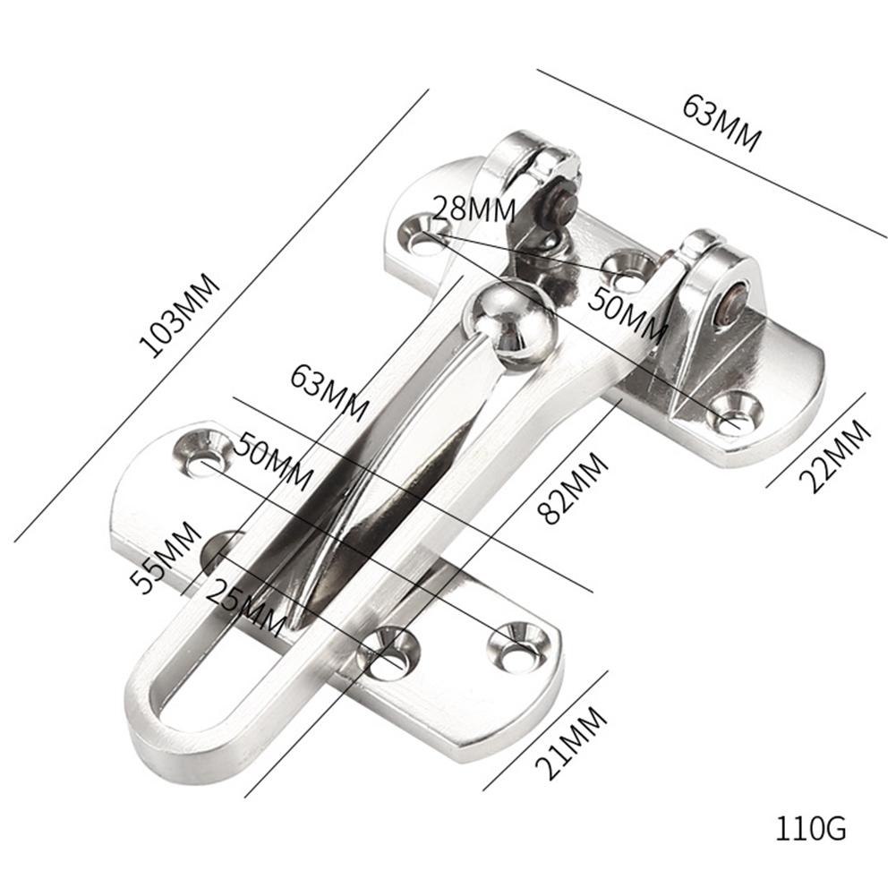 Insurance Door Bolt Home Anti-theft Room Door Bar Door Buckle Lock Chain Safety Bedroom Hotel Anti-lock Buckle Lock Hardware