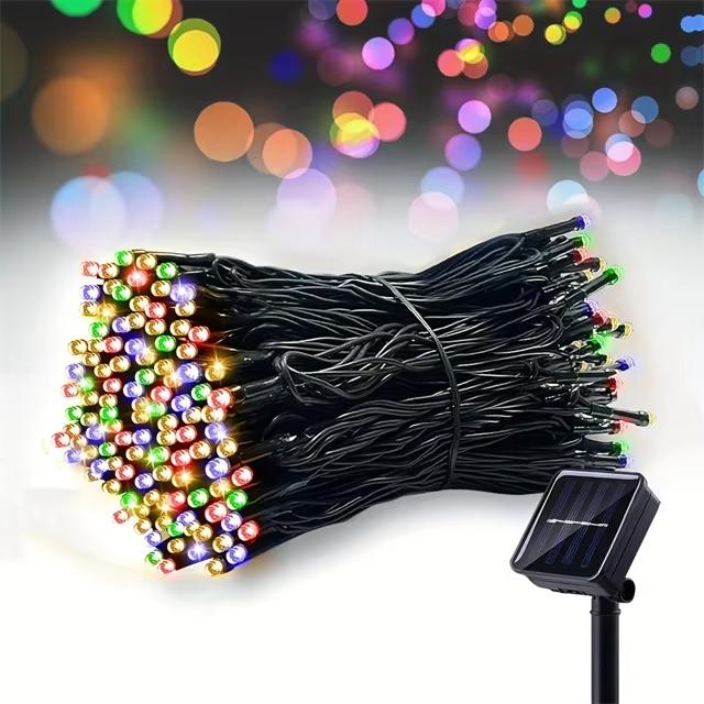 

Garden Solar Light LED Twinkle Starry Fairy String Light 8 Lighting Modes Waterproof for Home Tree Wedding Party Christmas Decor 7M 50LEDs різнокольоровий