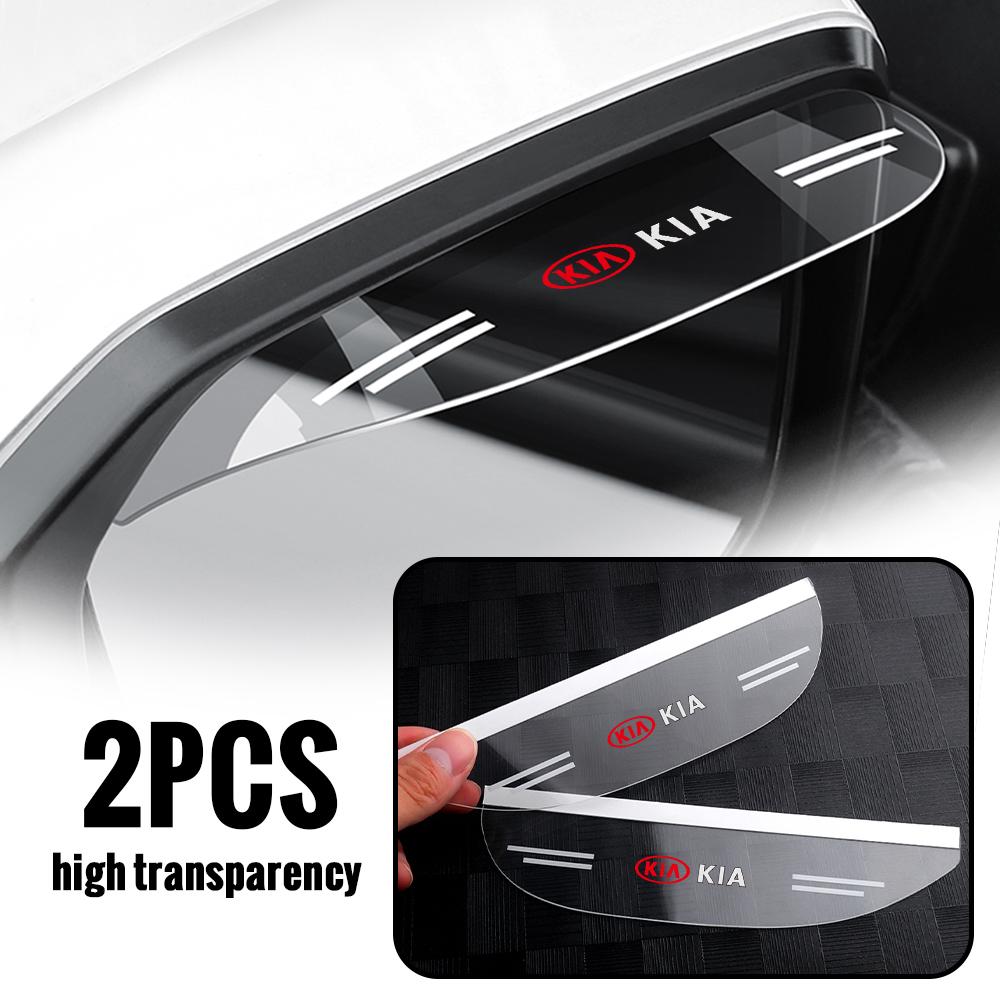 XIOU7 PVC Car Rear View Mirror Sticker Rain Eyebrow Auto Side Mirror Rain Proof Cover For Kia Stinger Sonet Rio Forte 5 Ray Borrego K3