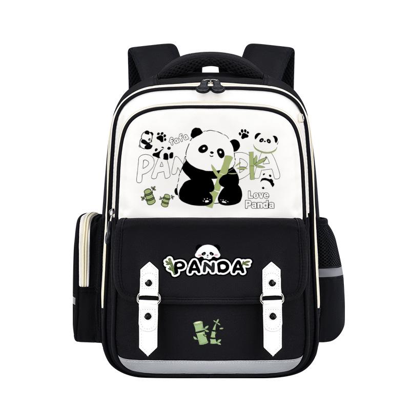 Panda Huahua Kids' Backpack - Large Capacity Spine Protection, Load Reduction, Double Shoulder for Grades 3-6