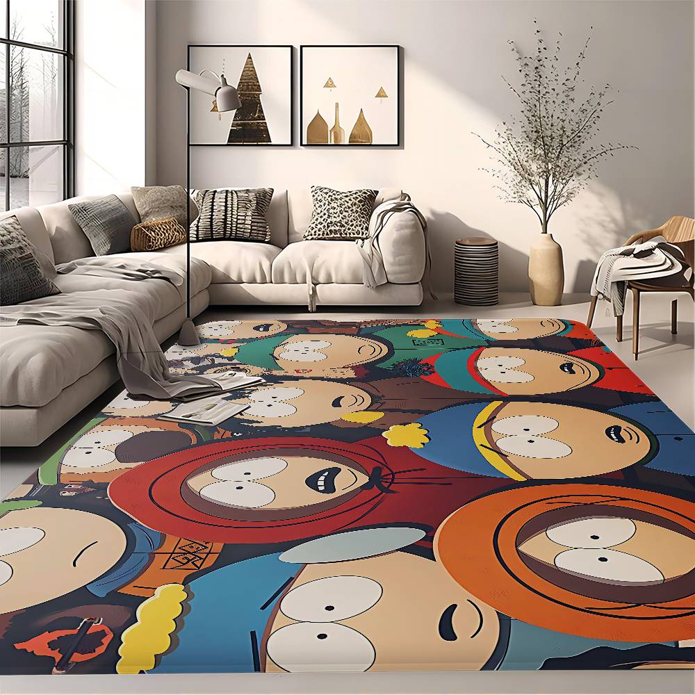 Cartoon S-South Cute P-Park Room Mats Retro Multiple Choice Living Room Kitchen Rug Non-Slip Welcome Rug