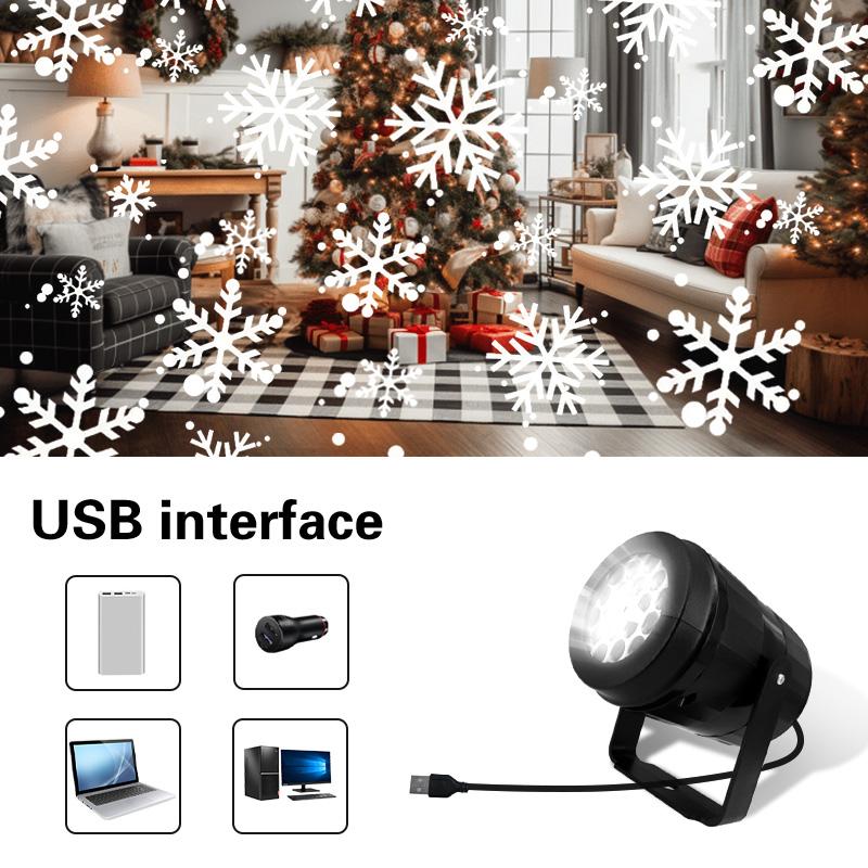 Proiector LED Fulg de Nea Lumini de Sărbători Proiecție de Crăciun Lampă de Exterior Reflector de Zăpadă pentru Petrecerea de Anul Nou Lampă Decor Crăciun