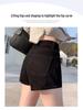 Women's High Waist Black Denim Shorts - Korean Style Trendy Slimming Hot Pants