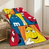 M&M's Throw Lightweight 240g Flannel Blanket Soft Skin-friendly for Summer Cooling