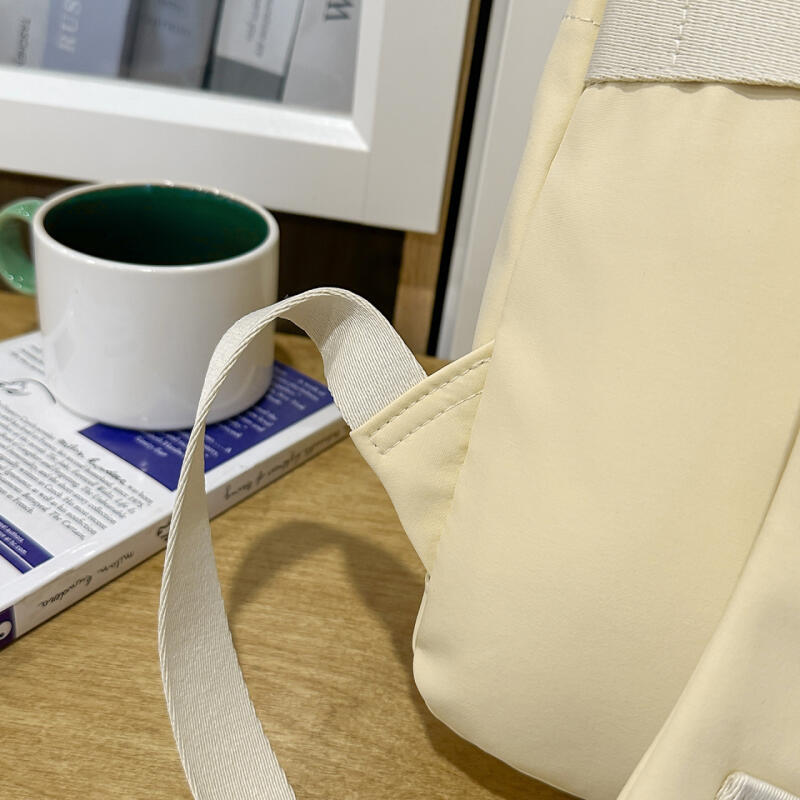 Solid Color Small Backpack Retro Student Schoolbag