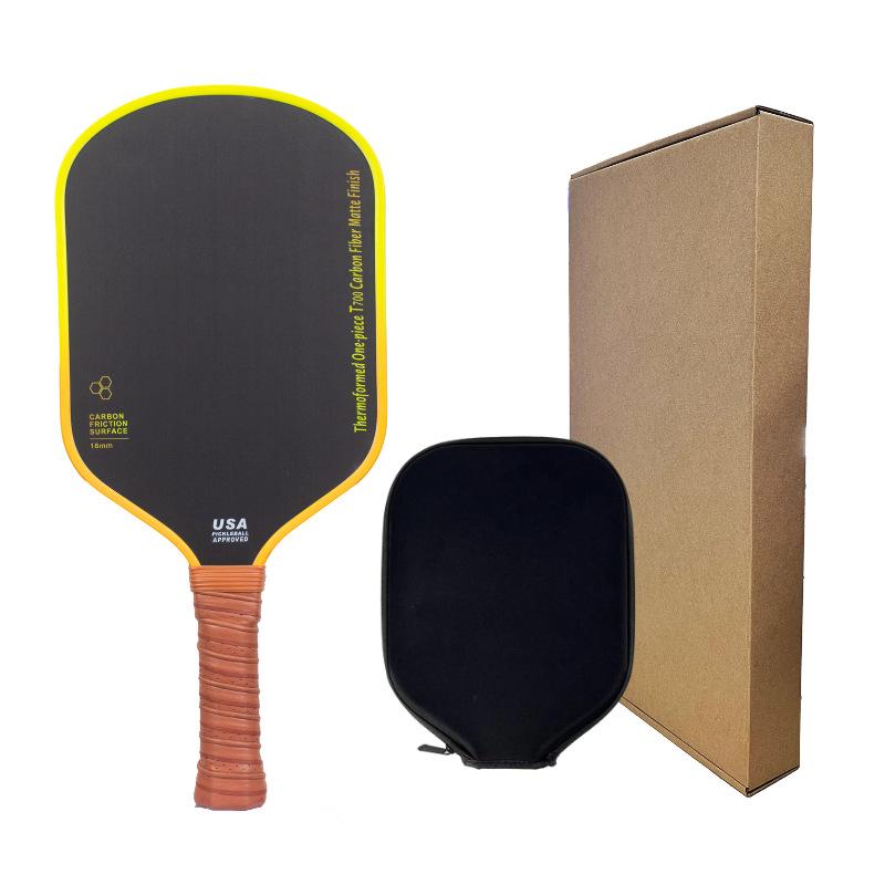 Thermally Pressed T700 Carbon Fiber Pickleball Racket Set Matte Finish 230g 42cm Length 16mm Thickness Professional Equipment