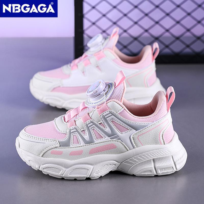 Girls Sports Shoes Lightweight Leather Kids Sneakers Casual Pink Fashion Children Anti-slip Walking Running Shoes