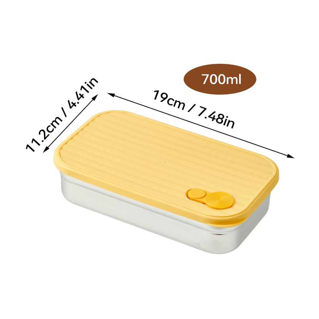 New Portable 304 Stainless Steel Lunch Box Travel Picnic Sealed Leak Proof Fruit Salad Bento Box For Student Adult